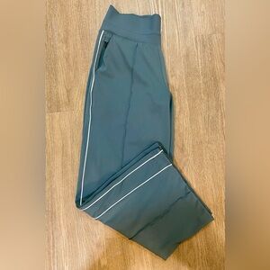 Athleta Venice High Rise Track Stripe Wide leg Pants, Eden color, size M